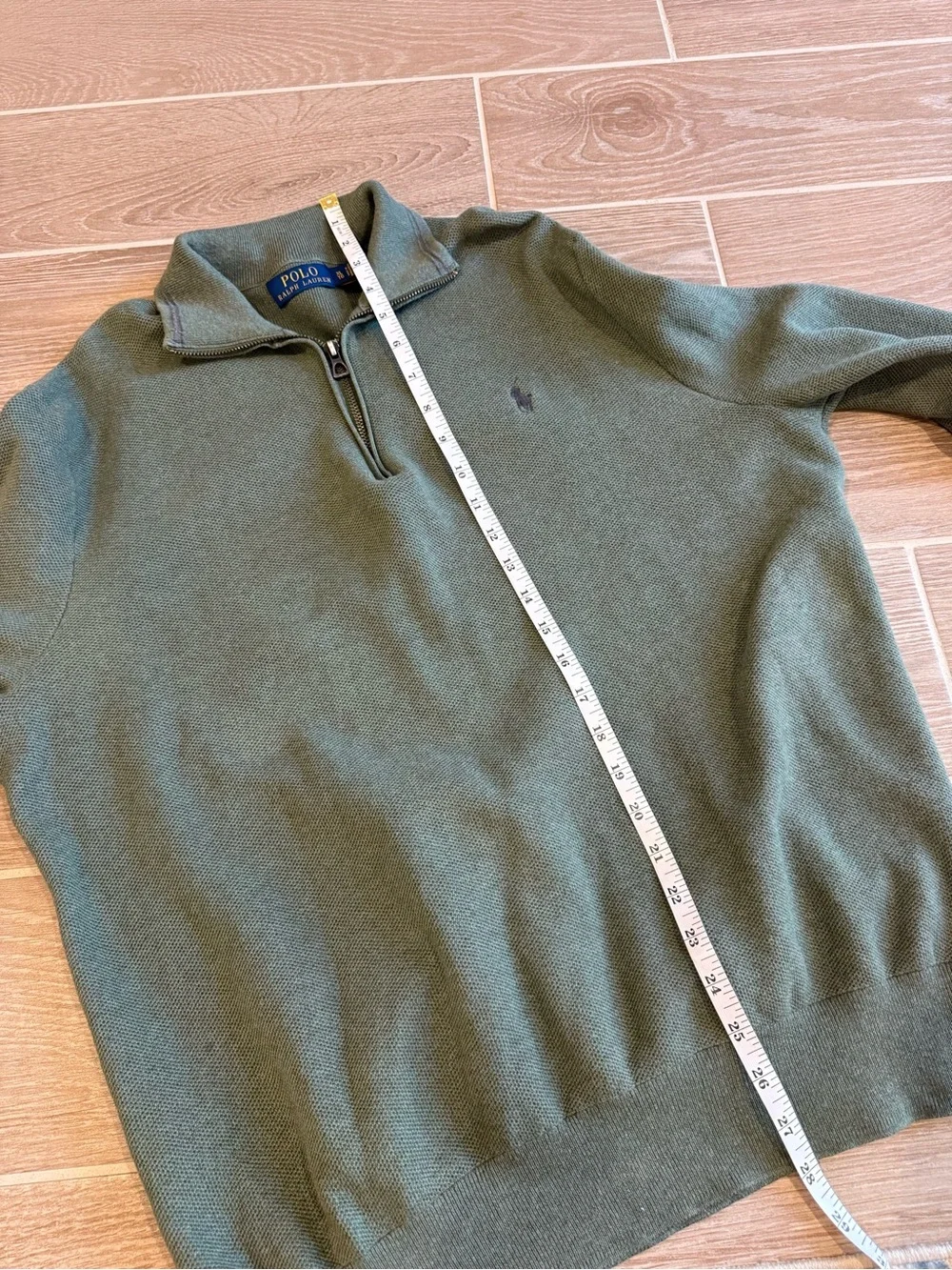 Polo by Ralph Lauren Olive Green Half-Zip Sweater